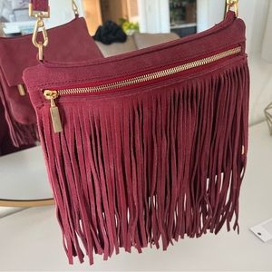 Hammitt full leather suede fringe handbag, excellent condition. Retail $295.